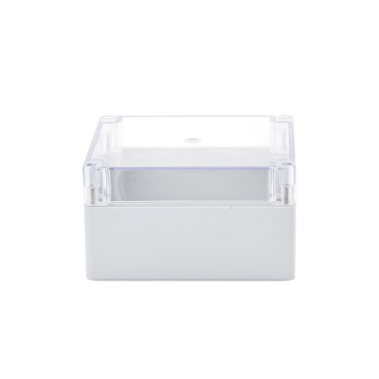 Gabinete Plástico para Exterior (IP65) de 160 x 160 x 90 mm Cierre por Tornillos Tapa Transparente.