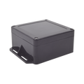 Gabinete Plástico Negro para Exterior (IP65) de 120 x 120 x 60 mm Cierre por Tornillos.