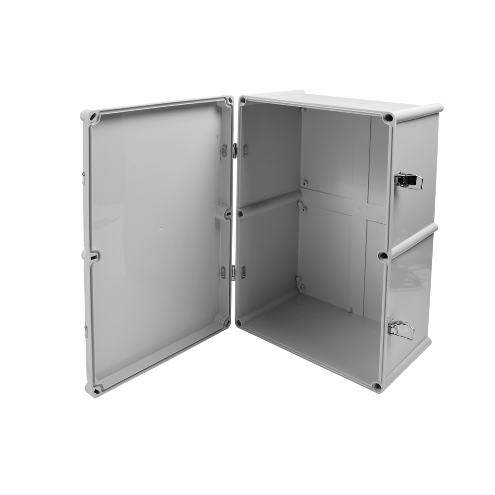 Plastic Outdoor Cabinet (IP65) 560 x 380 x 265 mm Snap closure.