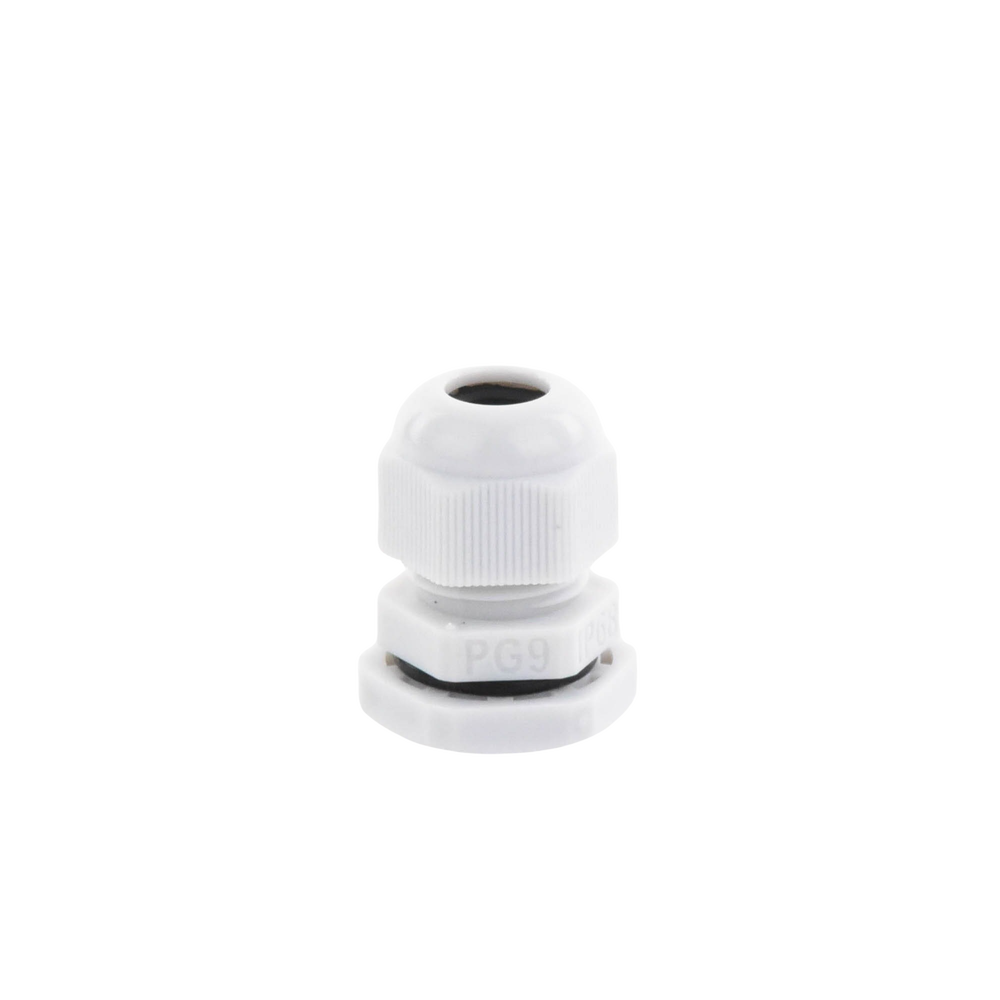 Plastic Gland Type Connector for Cable from 4 to 8 mm in Diameter.