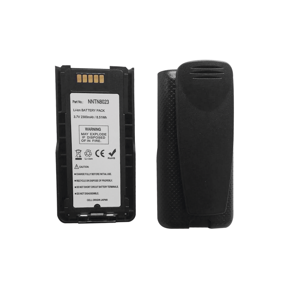 Li-Ion Battery, 2300MAH for Motorola MT3100, MT3150 radio includes Clip.