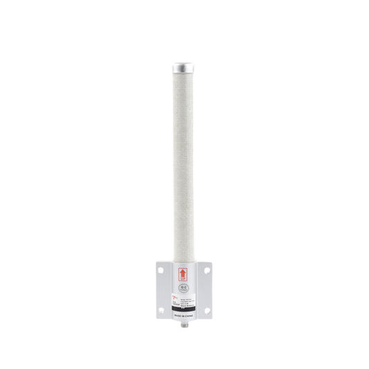 Antena omnidireccional, rango de frecuencia (2.4 GHz), ganancia 6 dBi, conector N-Hembra, Dimensiones 3.8 x 58 cm / Peso 1.4 kg