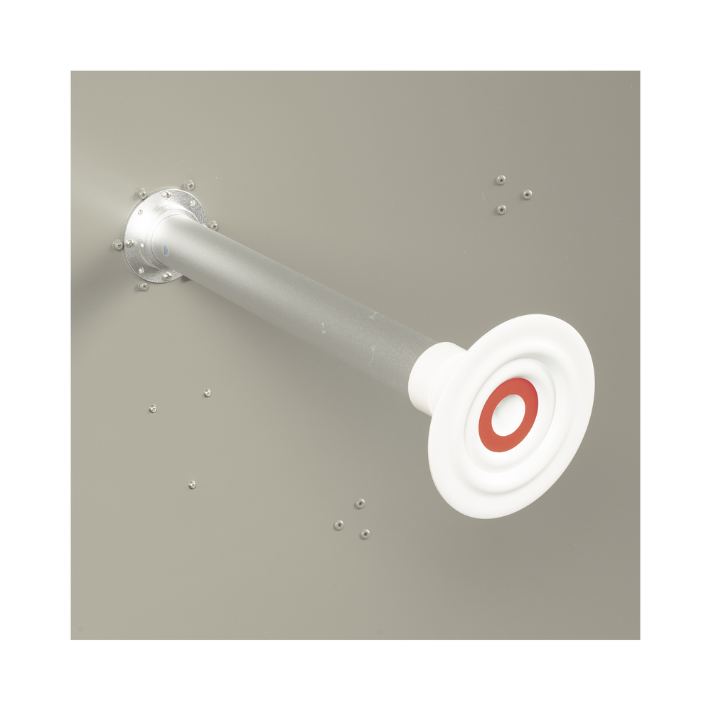 Highly directional antenna, 36 dBi gain, wide frequency range (4.9 - 6.5 GHz), N-female connectors, includes tower mount and stabilizer mount for high winds.