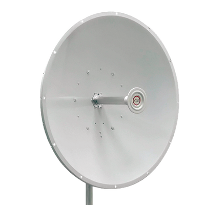 Antena direccional de 3ft, 4.9 a 7.1 GHz, Ganancia 34 dBi, Conectores N-hembra, Polarización doble, incluye montaje para