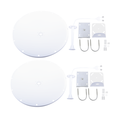 Kit de 2 Antenas Parabólicas de Frecuencia Extendida, 4.8 - 6.5 GHz, 28 dBi, Conectores N-Macho