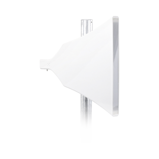 Antena Asimétrica de 90 °, 16 dBi, tipo cuerno de alta eficiencia, 4.9-6.5 GHz, , Conector SMA-Hembra, con montaje incluido 