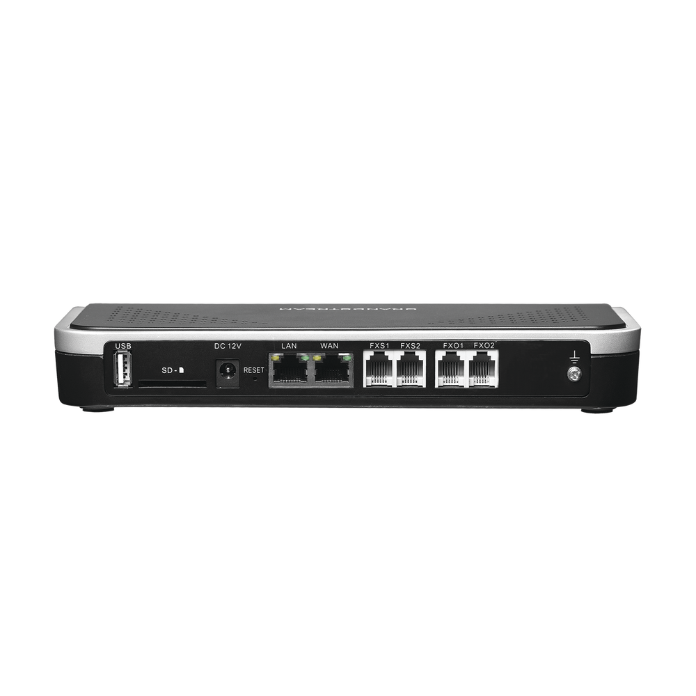 Conmutador IP-PBX de 2 puertos FXO + 2 FXS, 30 llamadas concurrentes, 500 usuarios y doble puerto Gigabit
