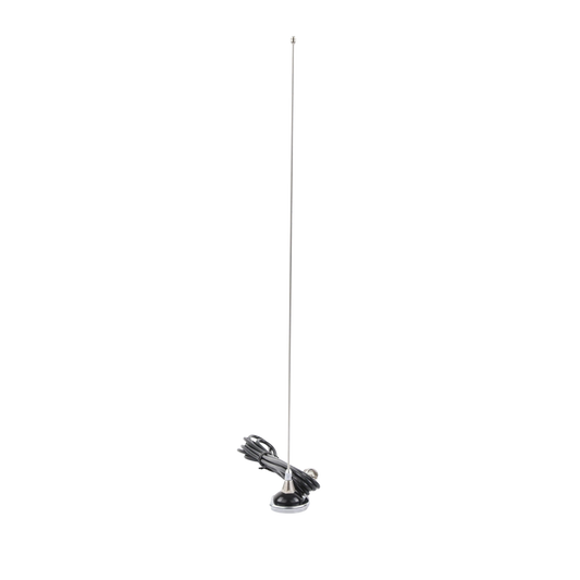 Antena Móvil VHF/UHF 140-500 MHz, Ajustable en Campo, Ganancia Unitaria