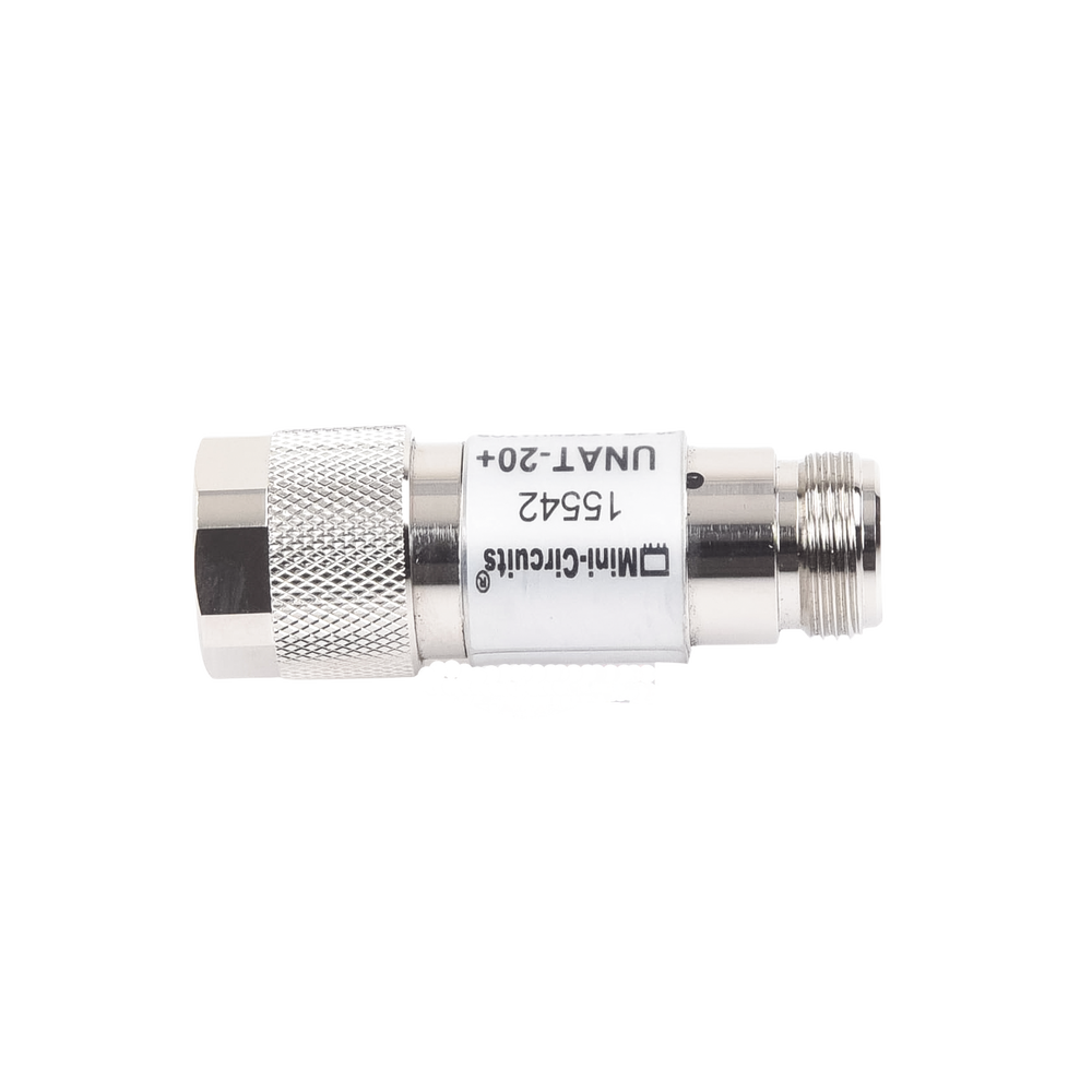 Atenuador en Línea de 20 dB, 0.5 W, Conectores N Macho-Hembra, CD-6 GHz.