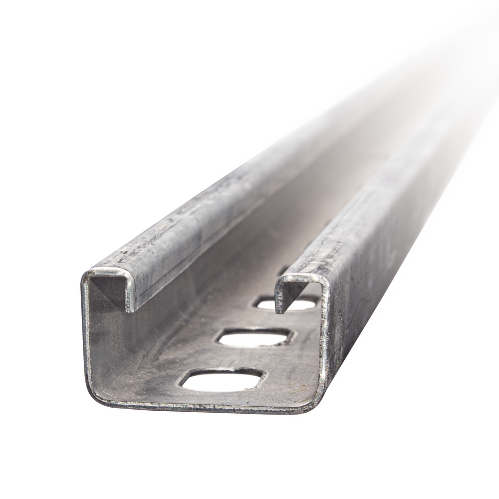 Unicanal perforado 4x2, 3000 mm, con acabado Electro Zinc