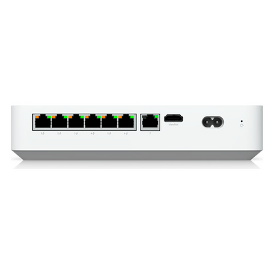 UniFi Protect NVR Instant con Soporte de HDD de 3.5" con un Switch PoE Integrado de 6 Puertos GbE y un Puerto HDMI Viewp