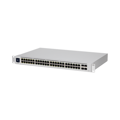 UniFi Switch USW-48-POE, Capa 2 de 48 puertos (32 puertos PoE 802.3af/at + 16 puertos Gigabit) + 4 puertos 1G SFP, 195W,
