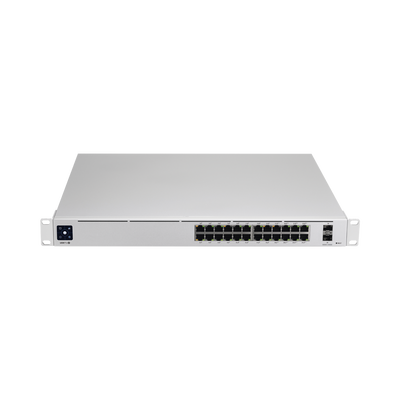 UniFi Switch USW-Pro-24-POE Gen2, Capa 3 de 24 puertos PoE 802.3at/bt + 2 puertos 1/10G SFP+, 400W, pantalla informativa