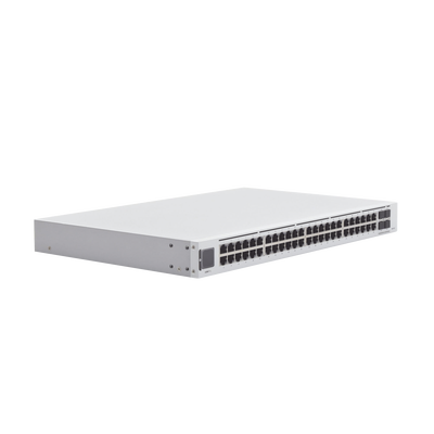 UniFi Switch USW-Pro-48, Capa 3 de 48 puertos Gigabit RJ-45 + 4 puertos 1/10G SFP+, pantalla informativa