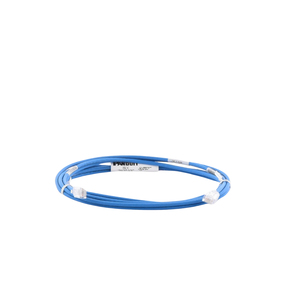 Cable de Parcheo TX6, UTP Cat6, Diámetro Reducido (28AWG), Color Azul, 10ft