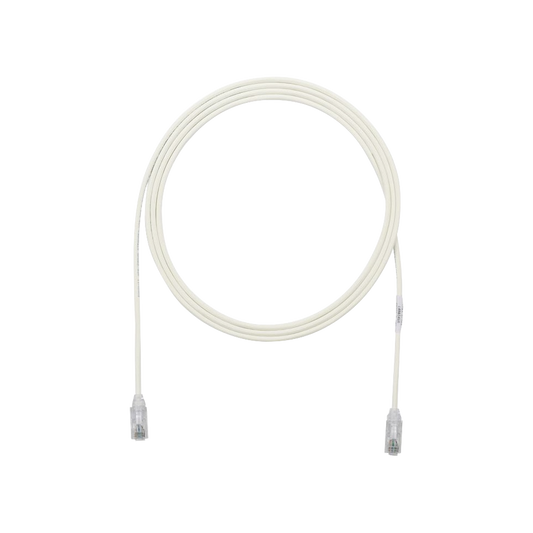 Cable de Parcheo TX6, UTP Cat6, Diámetro Reducido (28AWG), Color Blanco Mate, 3ft 