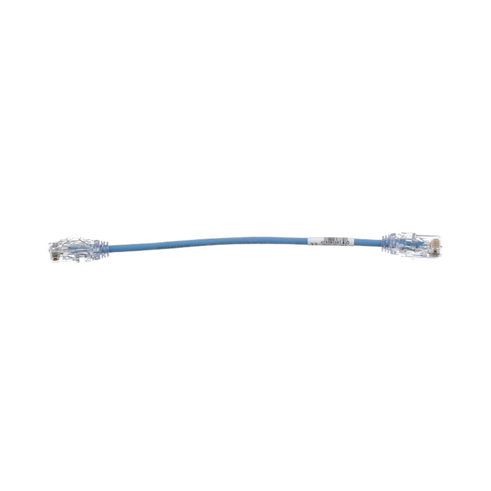 Cable de Parcheo TX6, UTP Cat6, Diámetro Reducido (28AWG), Color Azul, 8in (20.2cm)