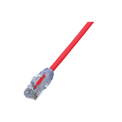 Cable de Parcheo UTP Cat6A, CM/LSZH, Diámetro Reducido (28AWG), Color Rojol, 2 metros