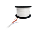 Carrete de ( 500 ft ), 152 m, 2 pares Cat5e, + 1 par calibre 16 para alimentación, de color blanco, para aplicaciones de domos PTZ a distancias largas ( 100 % Cobre ) , Uso interior.