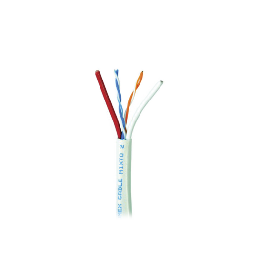 Retazo de 5 Metros. 2 pares UTP5+1 par para alimentación calibre 16.