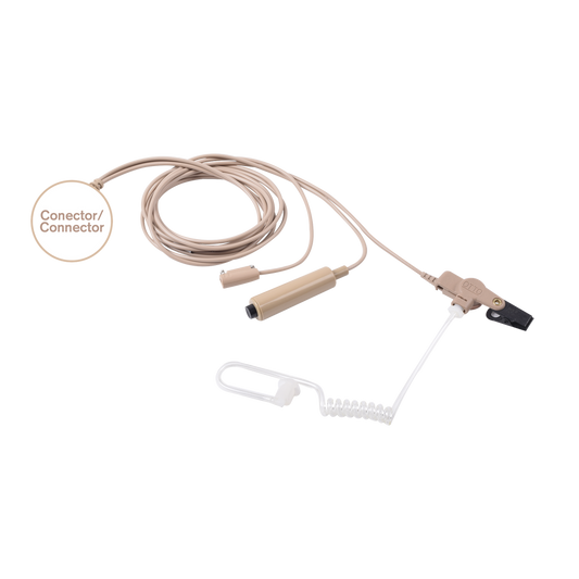 MIC-AUDIF PROF D/3 CABLES BEIGE C/TUBO ACUST P/IC-F3261/4261/3360/4360