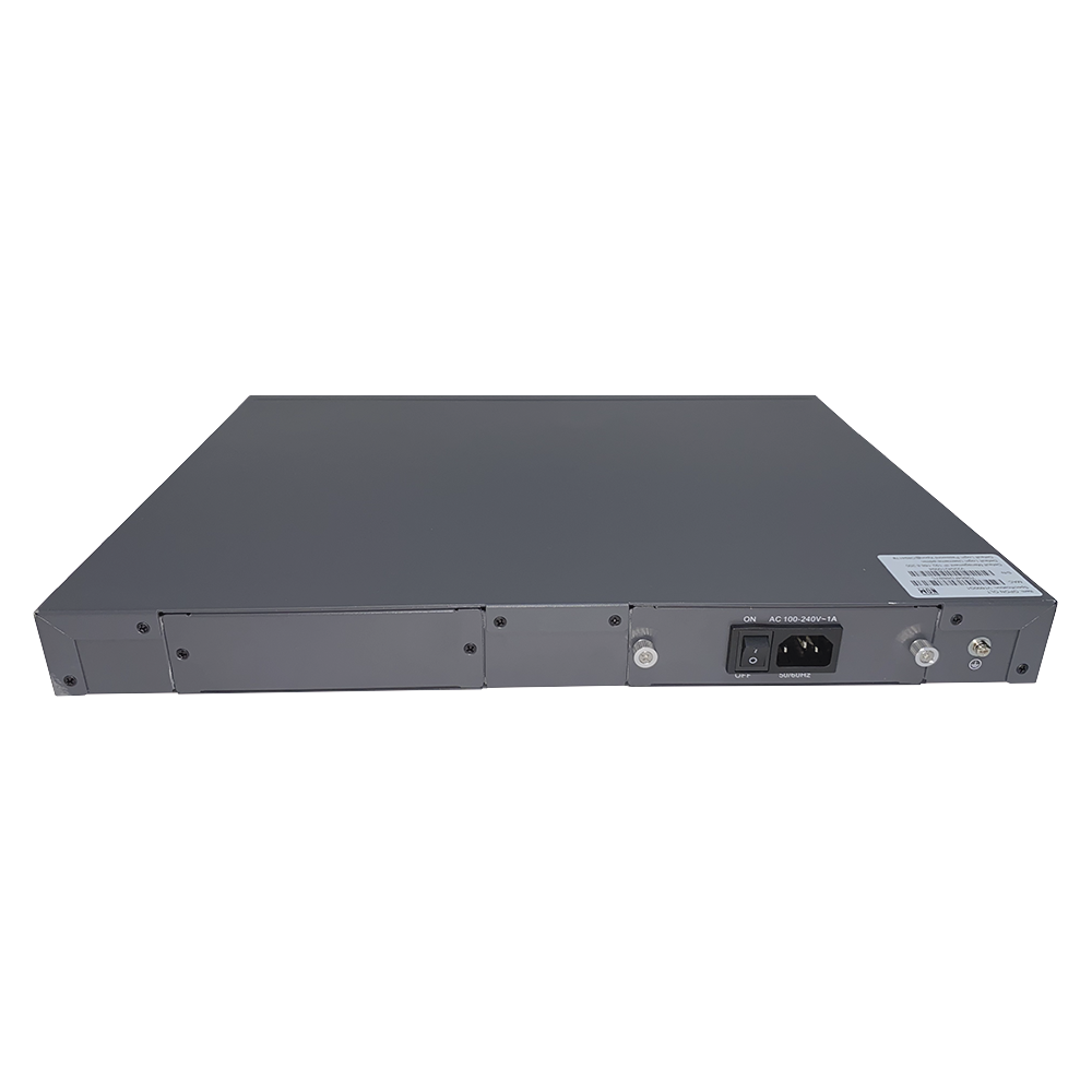 OLT de 8 puertos GPON con 8 puertos Uplink (4 puertos Gigabit Ethernet + 2 puertos SFP + 2 puertos SFP+), hasta 1024 ONUs