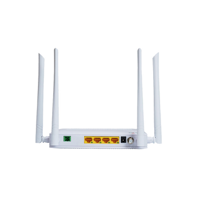 ONU Dual G/EPON con Wi-Fi AC + 4 puertos Gigabit + 1 Puerto SC/APC + 1 Puerto CATV, Hasta 1200 Mbps