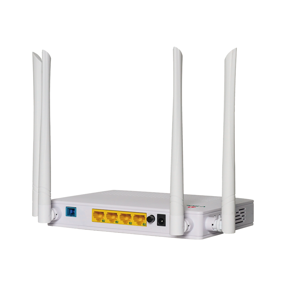 Dual G/EPON ONU with Wi-Fi AC + 4 Gigabit ports + 1 SC/UPC port, Up to 1200 Mbps