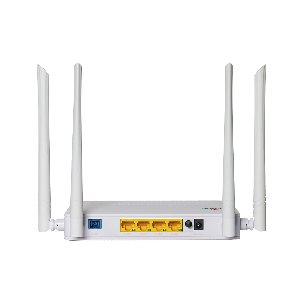 Dual G/EPON ONU with Wi-Fi AC + 4 Gigabit ports + 1 SC/UPC port, Up to 1200 Mbps