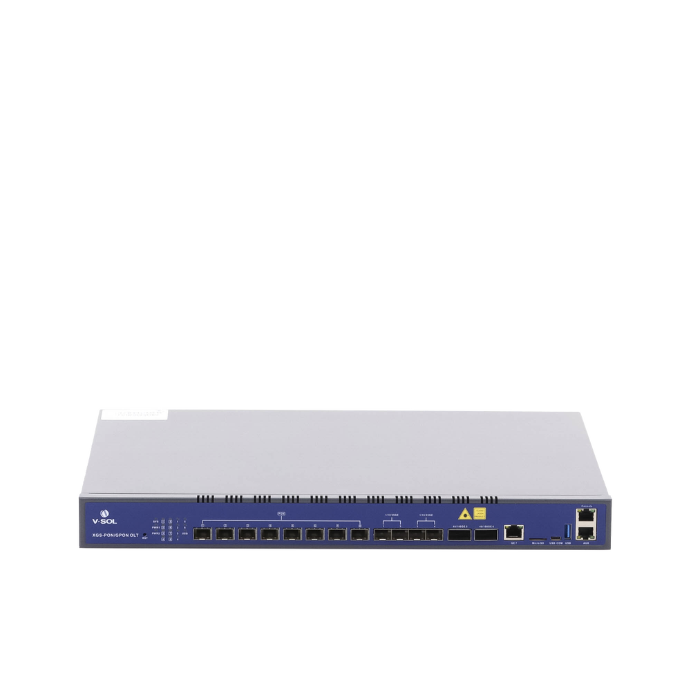 OLT de 8 Puertos XGS-PON/XG-PON/GPON + 7 Puertos Uplink (1 Puerto RJ45 + 4 Puertos SFP28 + 2 Puertos QSFP28) /  Hasta 2,048 ONUs