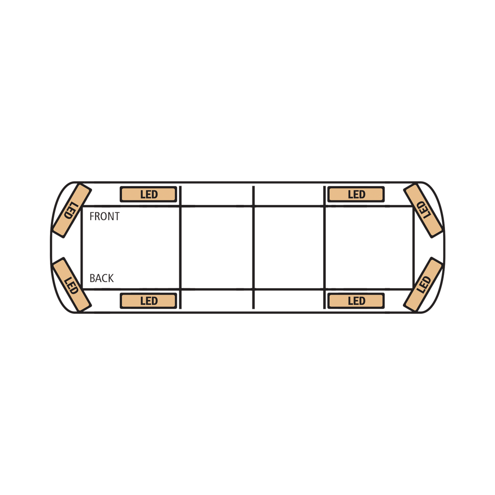 Barra de luces Vantage PRO Ultra Brillante con 58 poderosos LED última generación (3 W/LED)