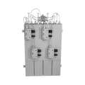 Combinador 148-174 MHz, para 4 Canales, 125 Watt, 200 KHz (min.) Sep. entre Tx-Tx, Aisladores Dobles, Conectores N Hembra.
