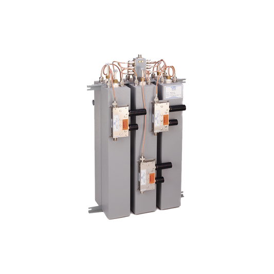 Combinador 148-174 MHz, para 8 Canales, 125 Watt, 200 KHz (min.) de Sep. Tx-Tx, 2 Circ. N Hembra.