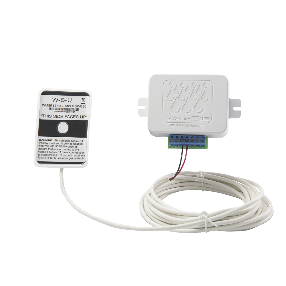 Detector de nivel de agua con montaje de pared (Incluye el sensor WSU)