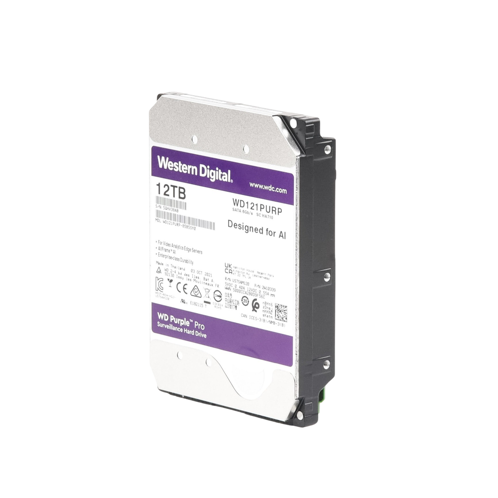 Disco duro WD PRO de 12TB / 7200RPM / Optimizado para soluciones de video inteligente