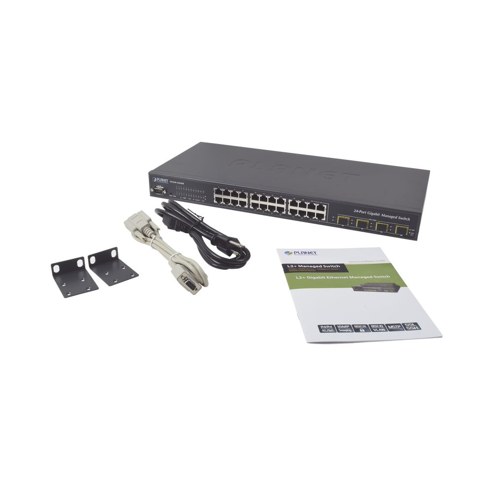 Switch Administrable L2+ 24 puertos 10/100/1000 Mbps, 4 Puertos Combo SFP