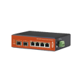 Switch Industrial PoE++ y pasivo de 24V, No administrable con 4 puertos Gigabit + 2 SFP / Presupuesto 180W