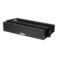 Organizador de Cables Horizontal PatchLink, Doble (Frontal y Posterior), Para Rack de 19in, 2UR