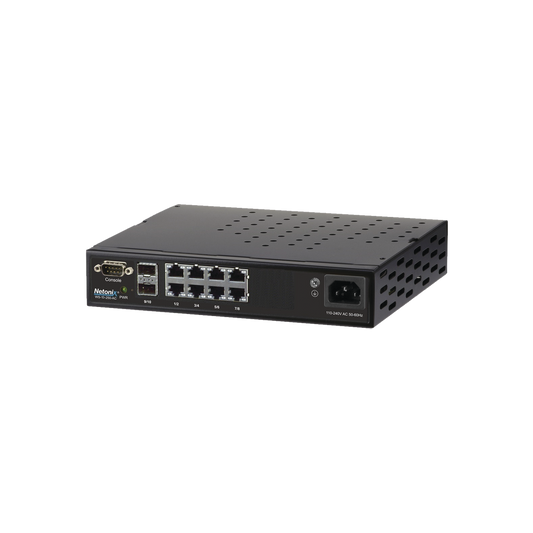 Switch WISP PoE Administrable de 8 puertos Gigabit + 2 SFP, 250W, entrada de 110-120 Vca y 210-230 Vca