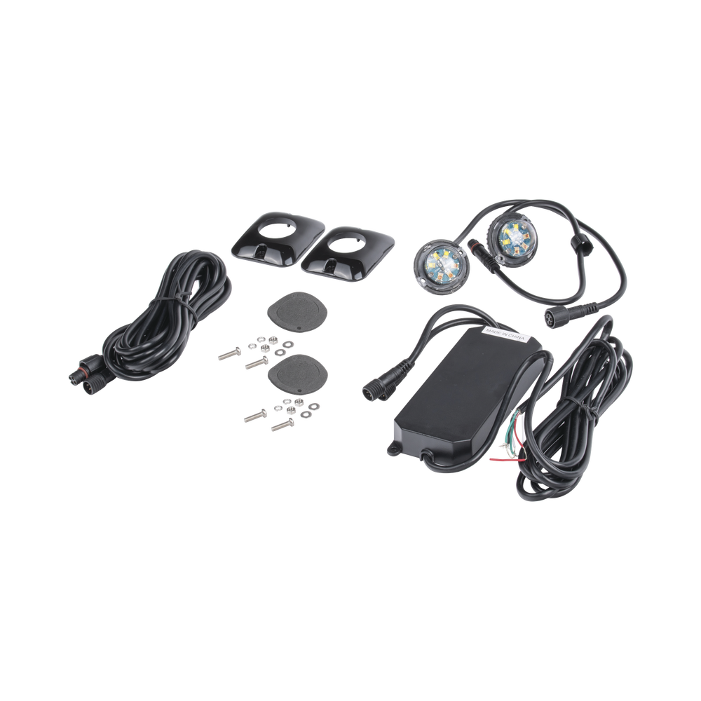 Par de Lámparas Ultra Brillantes con 6 LEDs cada una, Color Rojo/Azul, Ideales para Vehículos Encubierto