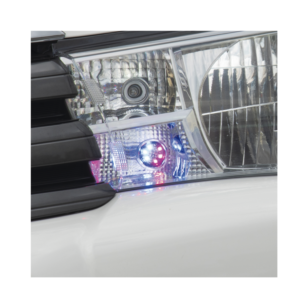 Par de Lámparas Ultra Brillantes con 6 LEDs cada una, Color Rojo/Azul, Ideales para Vehículos Encubierto