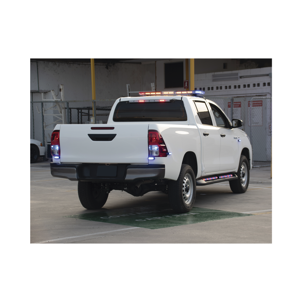 Par de Lámparas Ultra Brillantes con 6 LEDs cada una, Color Rojo/Azul, Ideales para Vehículos Encubierto