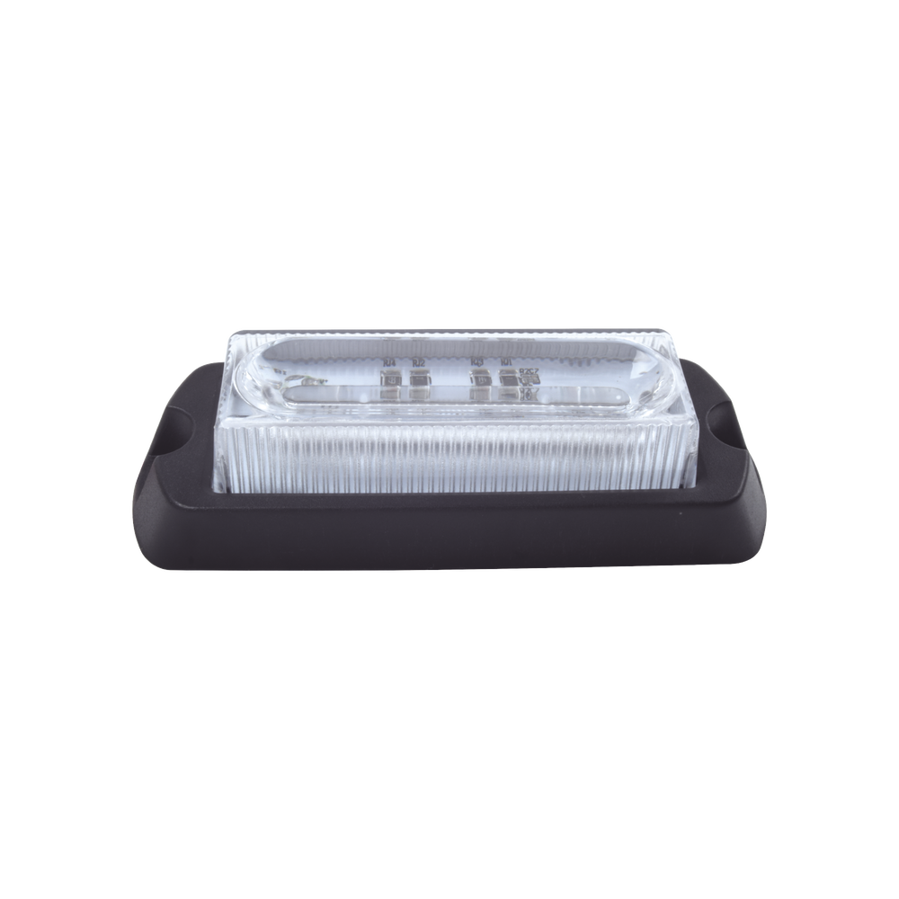 Luz Auxiliar Ultra Brillante X13 de 4 LEDs, color Rojo, con mica transparente.
