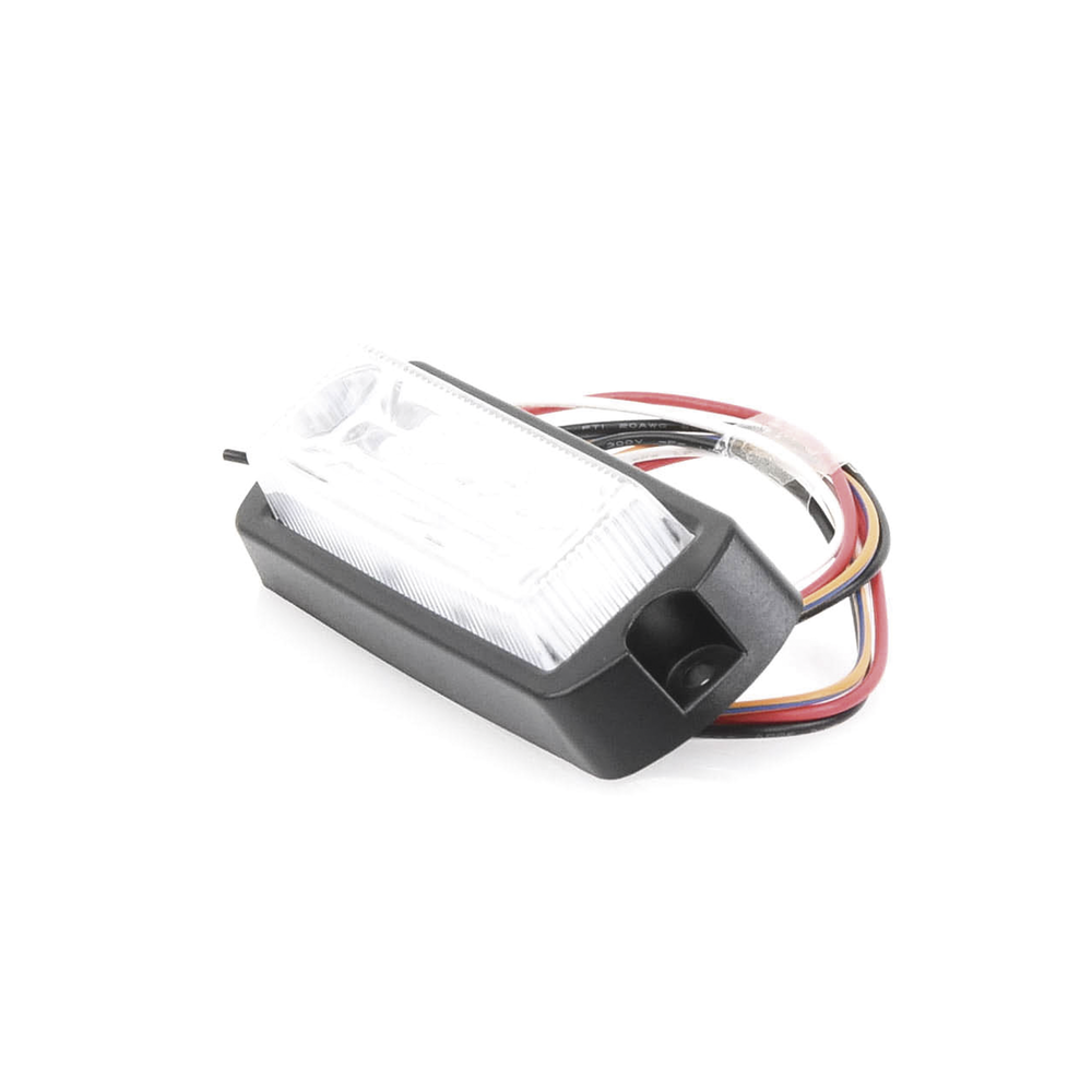 Ultra Bright 8 LED Auxiliary Light in Red/Blue with Clear Lens