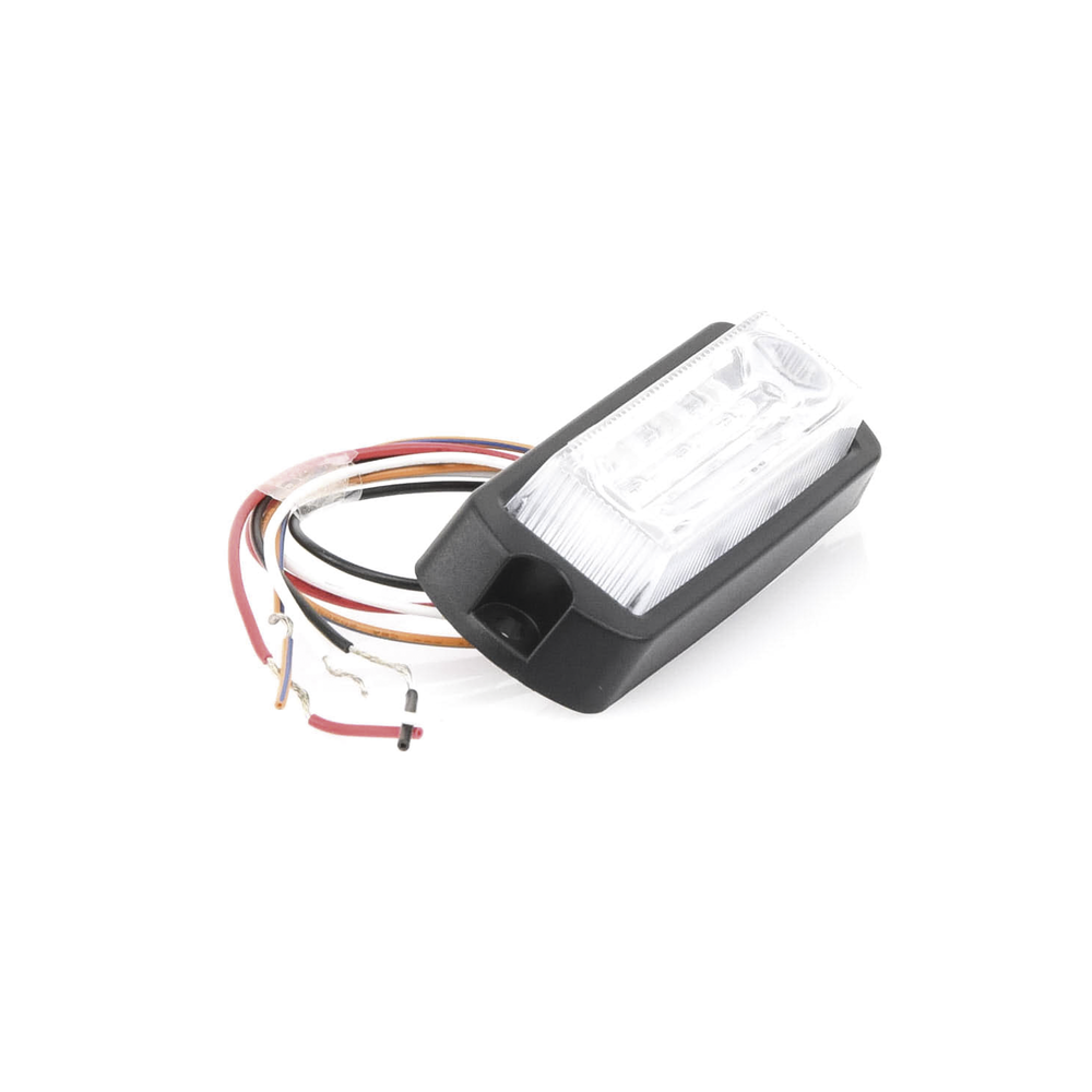 Ultra Bright 8 LED Auxiliary Light in Red/Blue with Clear Lens
