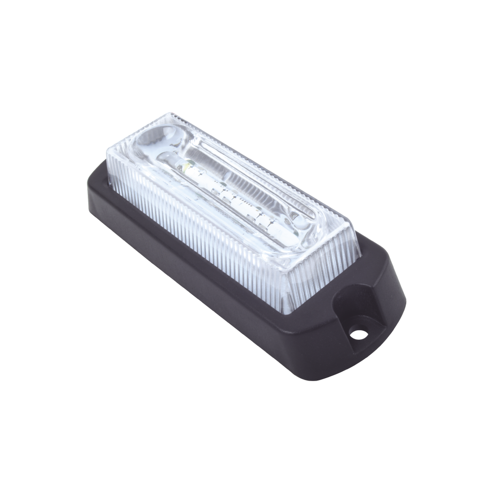 Ultra Bright 8 LED Auxiliary Light in Red/Clear with Clear Lens