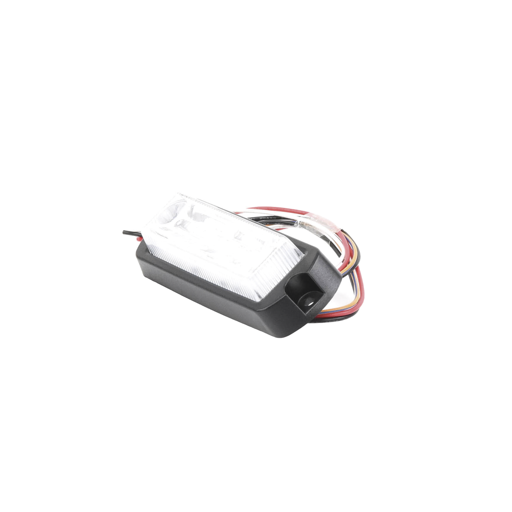 Ultra Bright 8 LED Auxiliary Light in Red/Clear with Clear Lens