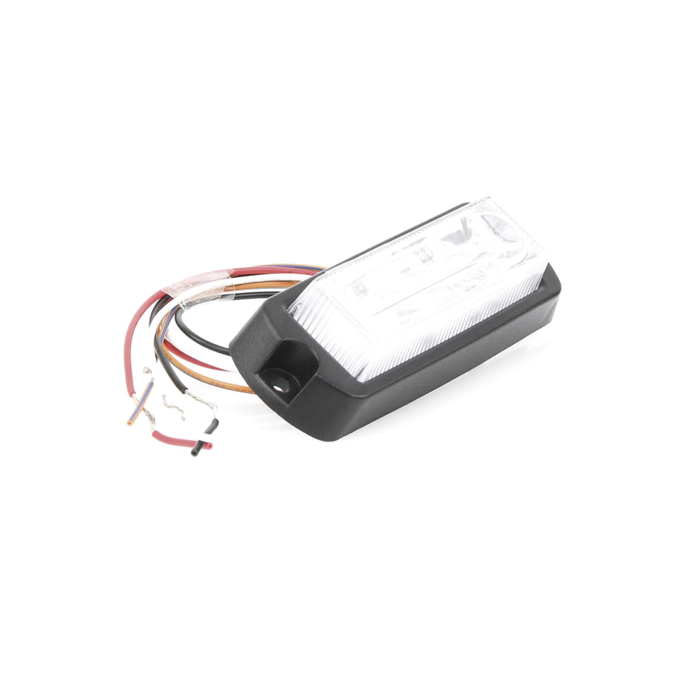 Ultra Bright 8 LED Auxiliary Light in Red/Clear with Clear Lens