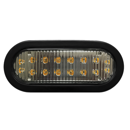 Luz direccional LED ovalada ambar con montaje de ojal  de 7.5 pulgadas