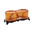 Mini barra rotativa LED SAE Clase 1, domo color ámbar, montaje permanente